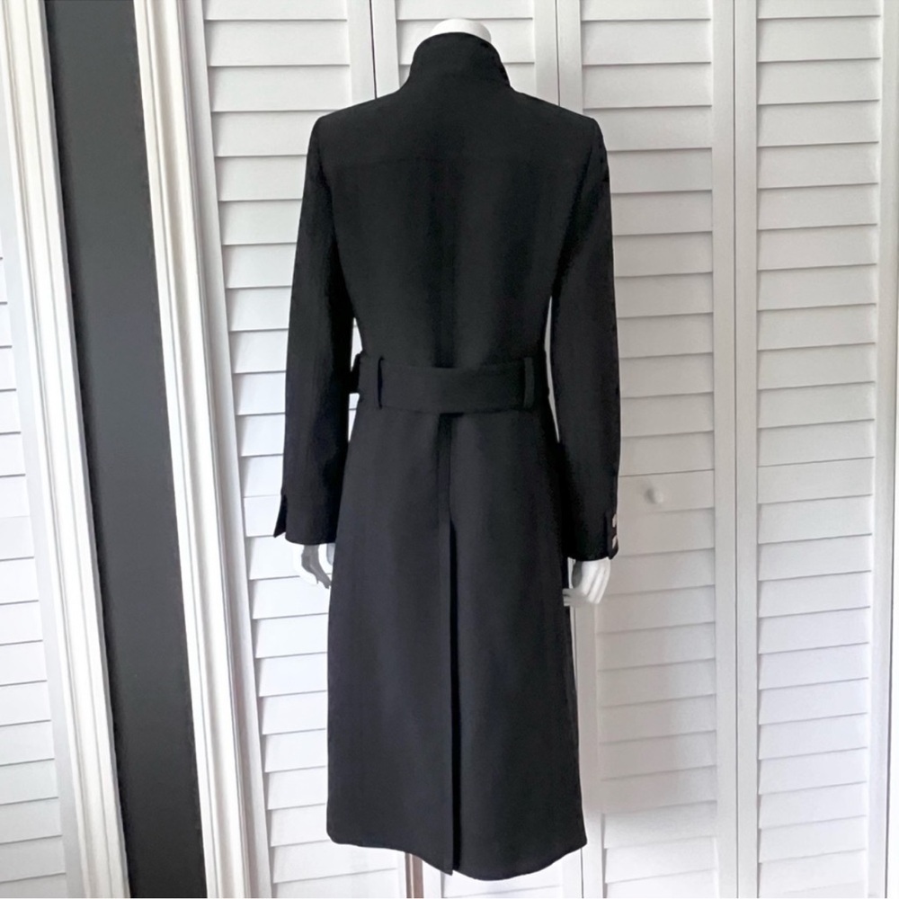 Vintage Dolce & Gabbana Wool Coat Black Gold Button Belted High Collar IT44 US 8 - Picture 2 of 16